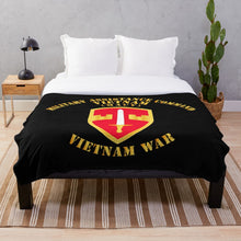 Load image into Gallery viewer, Army - Military Assistance Cmd Vietnam - MACV - Vietnam War Throw Blanket
