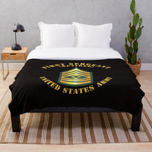 Load image into Gallery viewer, Army - First Sergeant - 1SG - Retired Throw Blanket
