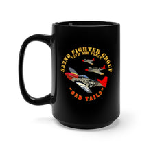 Load image into Gallery viewer, Black Mug 15oz - AAC - 332nd Fighter Group - 12th AF - Red Tails
