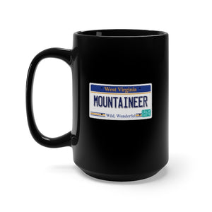 Black Mug 15oz - Govt - License - WV - Mountaineer