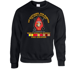 USMC - 1st Bn, 8th Marines - Beirut barracks bombing w SVC Classic T Shirt, Long Sleeve, Hoodie and Sweatshirt