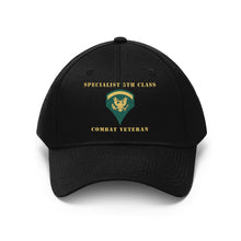 Load image into Gallery viewer, Army - Specialist 5th Class - SP5 - Combat Veteran - V1 - Hats
