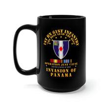 Load image into Gallery viewer, Black Mug 15oz - Just Cause - 1st Bn 61st Infantry w Svc Ribbons wo DS
