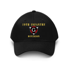 Load image into Gallery viewer, Twill Hat - Army - 19th Infantry Division - Hat - Embroidery
