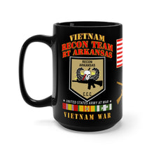 Load image into Gallery viewer, Black Mug 15oz - RECON TEAM - Recon Team Arkansas - Vietnam - Combat Vet
