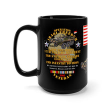 Load image into Gallery viewer, Black Mug 15oz - Army - 3rd Squadron, 17th Cavalry Regiment, 3rd Stryker Brigade, 2nd Infantry Division - Operation Iraqi Freedom 2003
