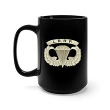 Load image into Gallery viewer, Black Mug 15oz - Army - LRRP - Basic Airborne Badge w LRRP Tab X 300
