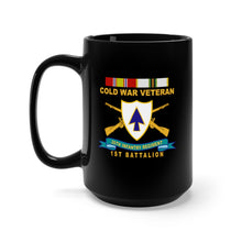 Load image into Gallery viewer, Black Mug 15oz - Army - 26th Infantry Regiment - DUI w Br - Ribbon - TOP - 1st Bn w COLD SVC  X 300
