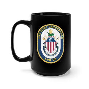 Black Mug 15oz - Navy - USS Fort Lauderdale (LPD-28) wo Txt X 300