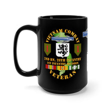 Load image into Gallery viewer, Black Mug 15oz - Army - Vietnam Combat Veteran - 2nd Battalion, 28th Infantry 1st Infantry Division
