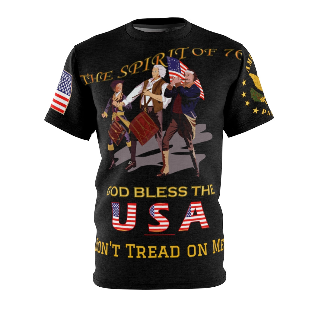 All Over Printing - American Patriot - Spirit of 76 - Don't Tread on Me - Tattered US Flag