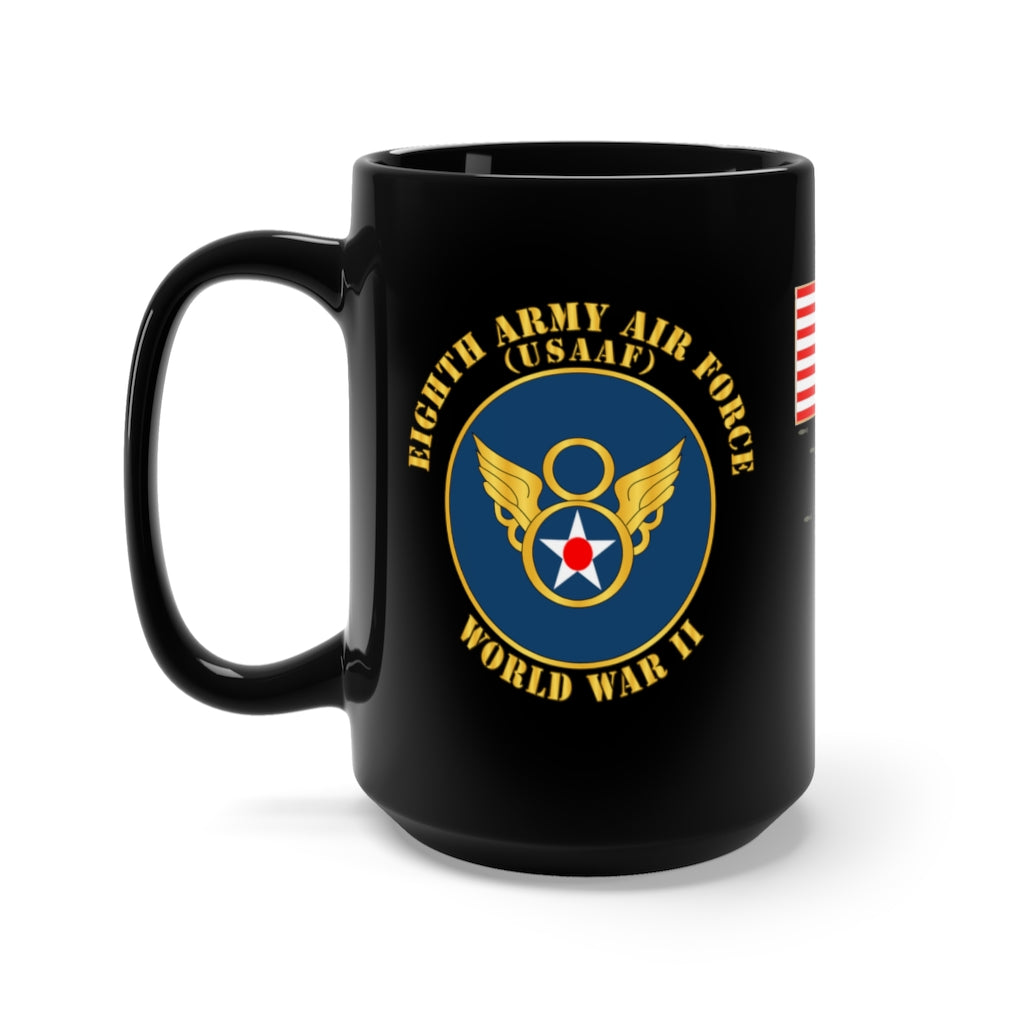 Black Mug 15oz - USAAF - 8th Army Air Force - Bombing Run - World War II