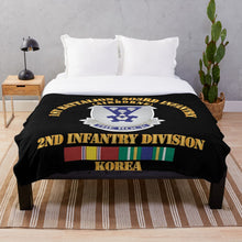 Load image into Gallery viewer, Army - 1st Bn 503rd Infantry - Korea Svc X 300 Throw Blanket
