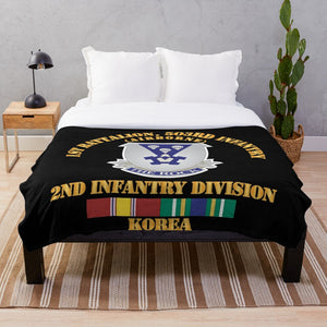 Army - 1st Bn 503rd Infantry - Korea Svc X 300 Throw Blanket