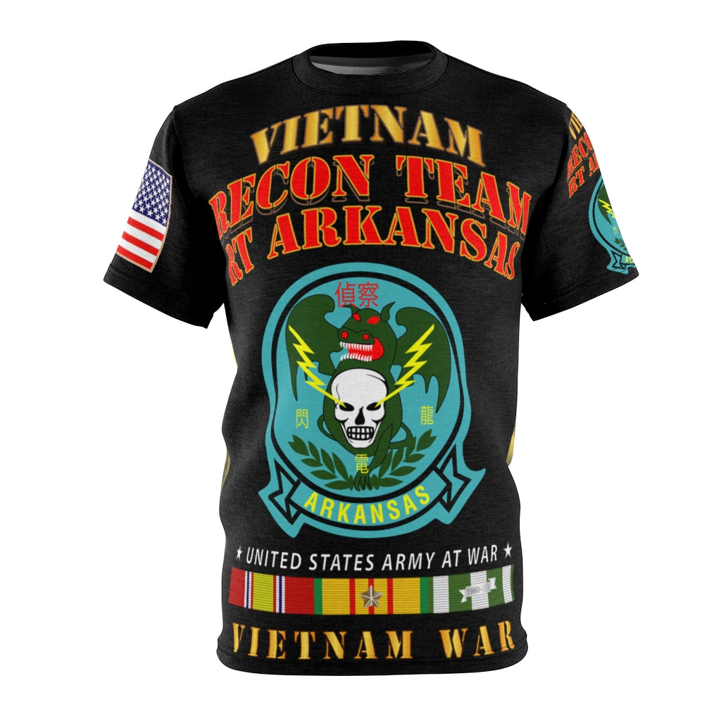 All Over Printing - Army - Special Forces - Recon Team - Arkansas - Dragon with Rappel Infiltration with Vietnam War Ribbons - Vietnam