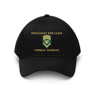 Army - Specialist 8th Class - SP8 - Combat Veteran Hats