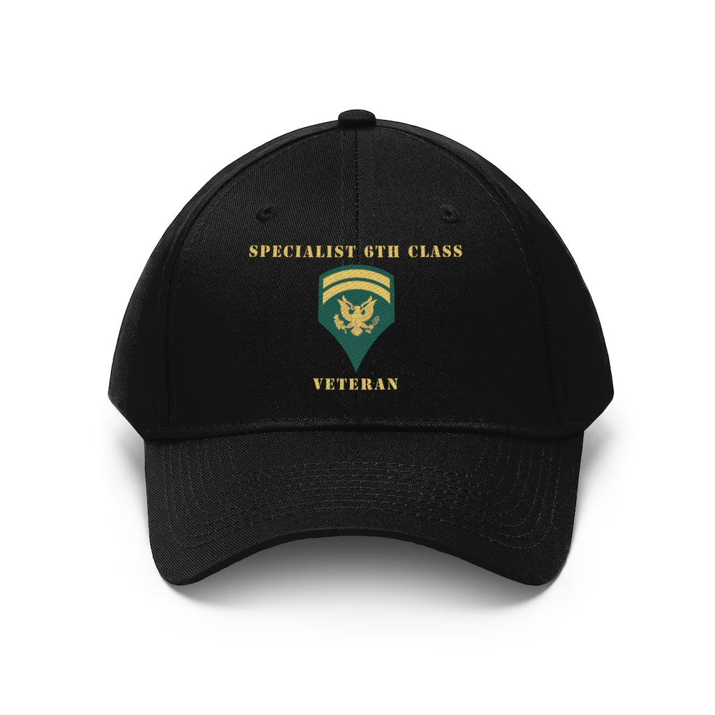 Army - Specialist 6th Class - SP6 - Veteran - V1 - Hats