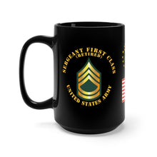 Load image into Gallery viewer, Black Mug 15oz - Army - Sergeant First Class - SFC - Retired
