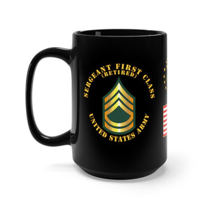 Black Mug 15oz - Army - Sergeant First Class - SFC - Retired