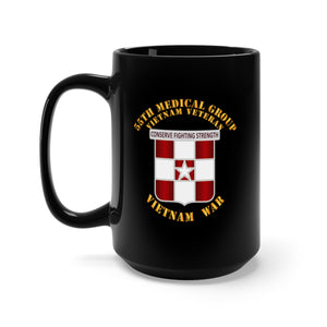 Black Mug 15oz - Army - 55th Medical Group - Vietnam Vet