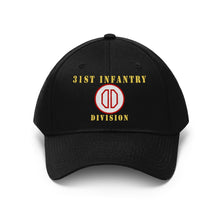 Load image into Gallery viewer, Twill Hat - Army - 31st Infantry Division - Hat - Embroidery
