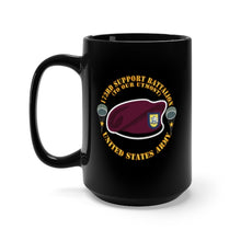 Load image into Gallery viewer, Black Mug 15oz - Army - Maroon Beret - FLash - DUI - 173rd Support Battalion - To Our Utmost - US Army X 300
