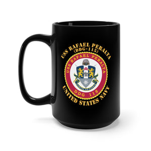 Black Mug 15oz - Navy - USS Rafael Peralta (DDG-115) X 300