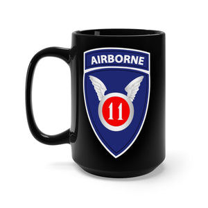 Black Mug 15oz - Army - 11th Airborne Division wo txt