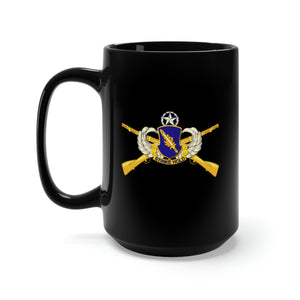 Black Mug 15oz - Army - Airborne Badge - 504th Infantry Regiment w Br - Mstr - No Tx X 300