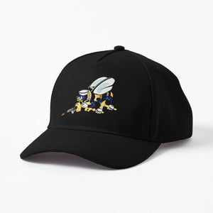 Baseball Cap - Navy - Seabee - Bee Only - No Shadow - Film to Garment (FTG)