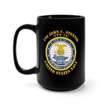 Load image into Gallery viewer, Black Mug 15oz - Navy - USS John C. Stennis (CVN-74) X 300
