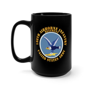 Black Mug 15oz - Army  - 188th Airborne Infantry Regiment - SSI X 300