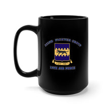 Load image into Gallery viewer, Black Mug 15oz - ACC - Ssi - USAAF - WWII - 12th Air Force - 332nd Fighter Group with Text
