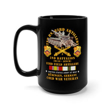 Load image into Gallery viewer, Black Mug 15oz - Army - 2nd Bn 83rd Artillery w M110 - Budingen Germany w COLD SVC
