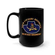 Load image into Gallery viewer, Black Mug 15oz - Army - 10th Cavalry Regiment - Buffalo Soldiers
