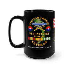 Load image into Gallery viewer, Black Mug 15oz - Army - 9th Infantry Division - Vietnam Veteran - Mobile Riverine Force
