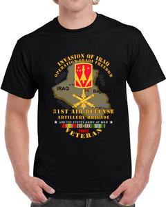 Army - 31st Air Defense Artillery Bde - Oif - Invasion - 2003 W Iraq Svc Classic T Shirt