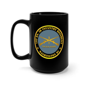 Black Mug 15oz - Army - 1st Bn 3d Infantry Regiment - Washington DC - The Old Guard w Inf Branch