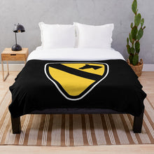 Load image into Gallery viewer, Army - 1st Cav SSI wo Txt Throw Blanket
