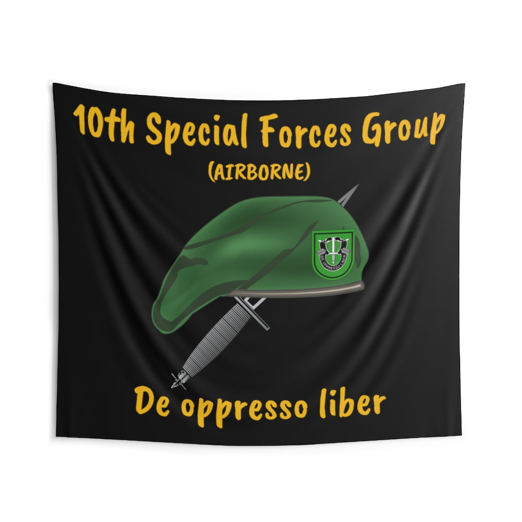 Indoor Wall Tapestries - 10th Special Forces Group (Airborne) De oppresso liber