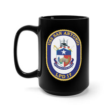 Load image into Gallery viewer, Black Mug 15oz - Navy - USS San Antonio (LPD-17) wo Txt X 300
