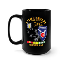 Load image into Gallery viewer, Black Mug 15oz - Army - 17th Cavalry (Air CAv) - 11th Airborne Division w SVC
