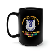 Load image into Gallery viewer, Black Mug 15oz - Army - 1st Bn 503rd Infantry - Korea Svc X 300
