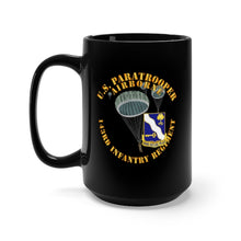 Load image into Gallery viewer, Black Mug 15oz - Army - US Paratrooper - 143rd Infantry Regiment X 300
