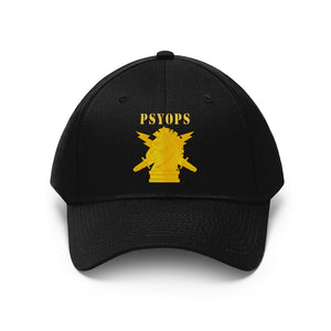 Twill Hat - Army - Psychological Operations Branch Insignia with Text