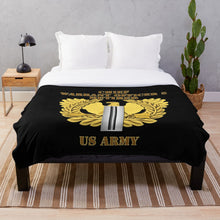Load image into Gallery viewer, Army - Emblem - Warrant Officer 5 - CW5 w Eagle - Retired Throw Blanket
