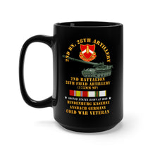 Load image into Gallery viewer, Black Mug 15oz - Army - 2nd Bn 28th Artillery - 175mm - Hindenburg Ansbach Germany  w COLD SVC
