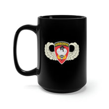 Load image into Gallery viewer, Black Mug 15oz - Army - Airborne Badge - 555th Parachute Infantry Bn - SSI X 300
