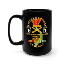 Load image into Gallery viewer, Black Mug 15oz - Army - Vietnam Combat Veteran w 101st Airborne Div (DIVARTY) w DUI - VN SVC X 300
