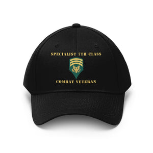 Army - Specialist 7th Class - SP7 - Combat Veteran Hats